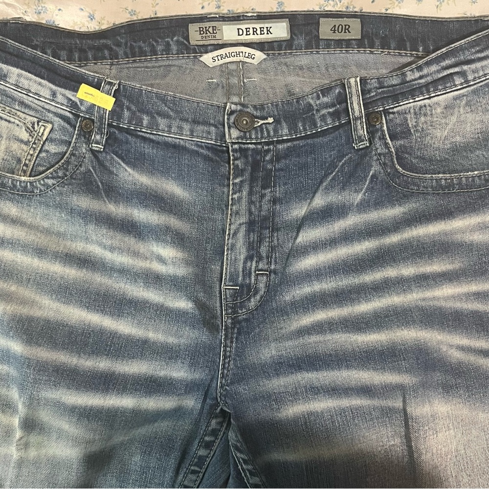BKE Straight Leg Denim Jeans - Blue - Picture 2 of 2